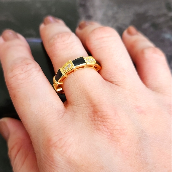 bulgar serpenti black ring - Picture 1 of 6